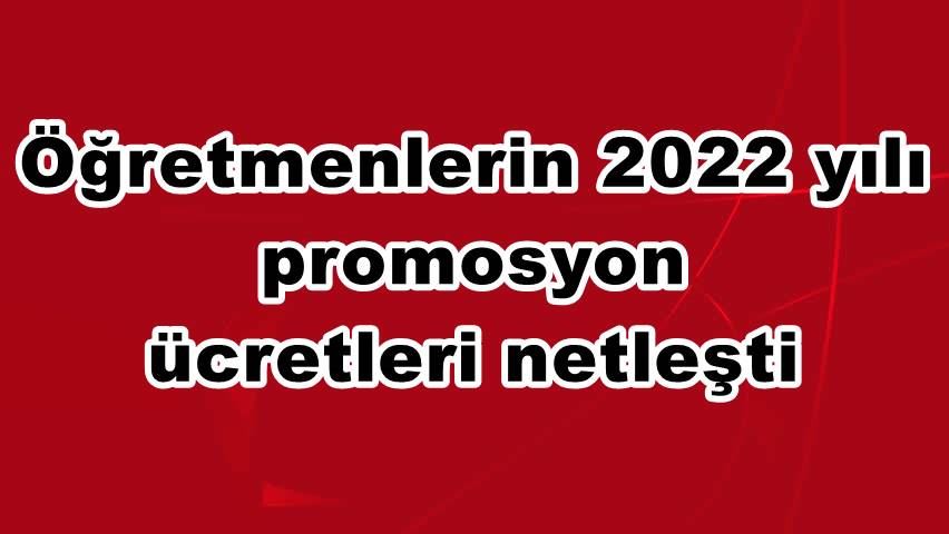 Öğretmenlerin 2022 yılı promosyon ücretleri netleşti