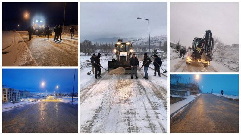 Dinar’da yollar ulaşıma hazır