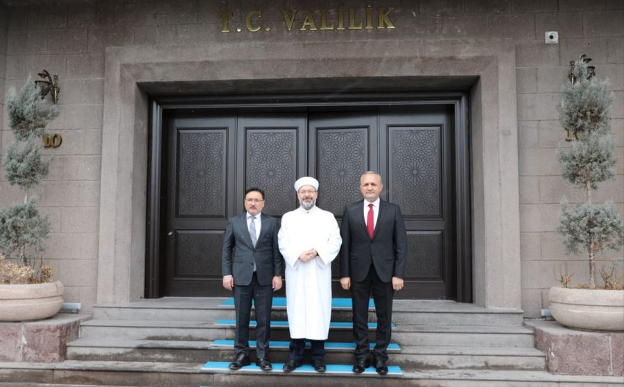 Vali Çiçek Diyanet İşleri Başkanı Erbaş’ı ağırladı