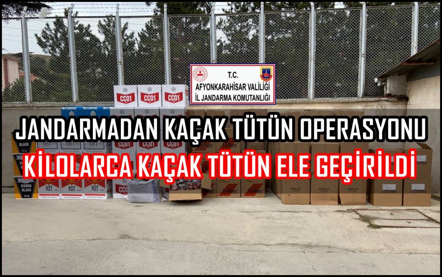 Jandarmadan kaçak tütün operasyonu 