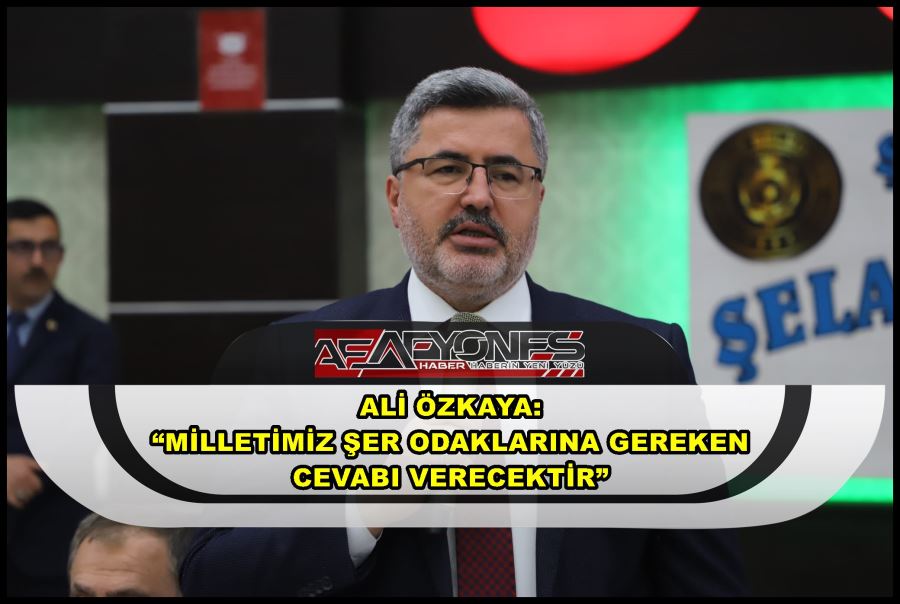 Ali Özkaya: “Milletimiz şer odaklarına gereken cevabı verecektir”
