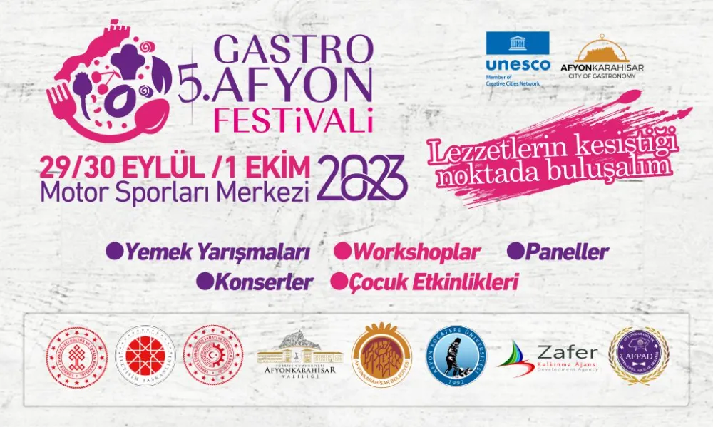 Gastro Afyon Fest 29 Eylül’de başlıyor